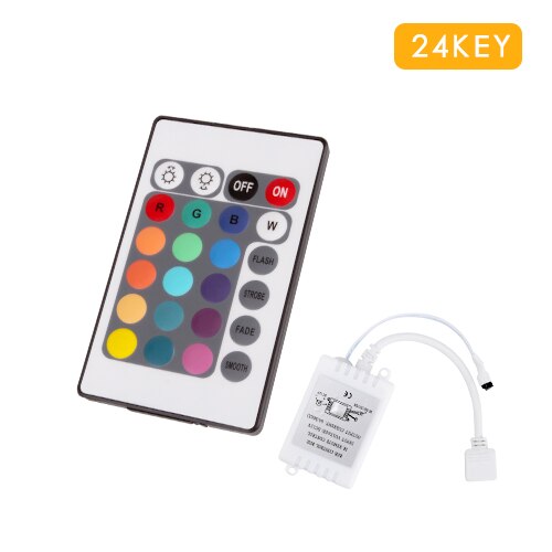 Led Controller 12v LED RGB Controller DC 12V Mini 44/24 IR Switch Remote Control For 3528 5050 RGB LED Strip Light: 24Key