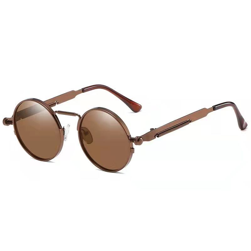 Gafas de Sol de estilo Punk Vintage de Metal para hombre, Gafas de Sol redondas Retro Y2K Cyberpunk para Mujer, Gafas de , Gafas Sol para Mujer UV400