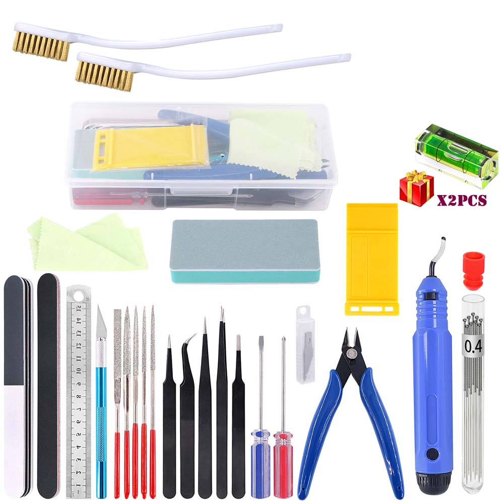 Kit de herramientas de impresora 3D de varios modelos, cuchillo de recorte, raspador, aguja de limpieza, pinzas, alicates, Kit de desbarbado, herramientas de impresión 3D DIY: Natural Factors