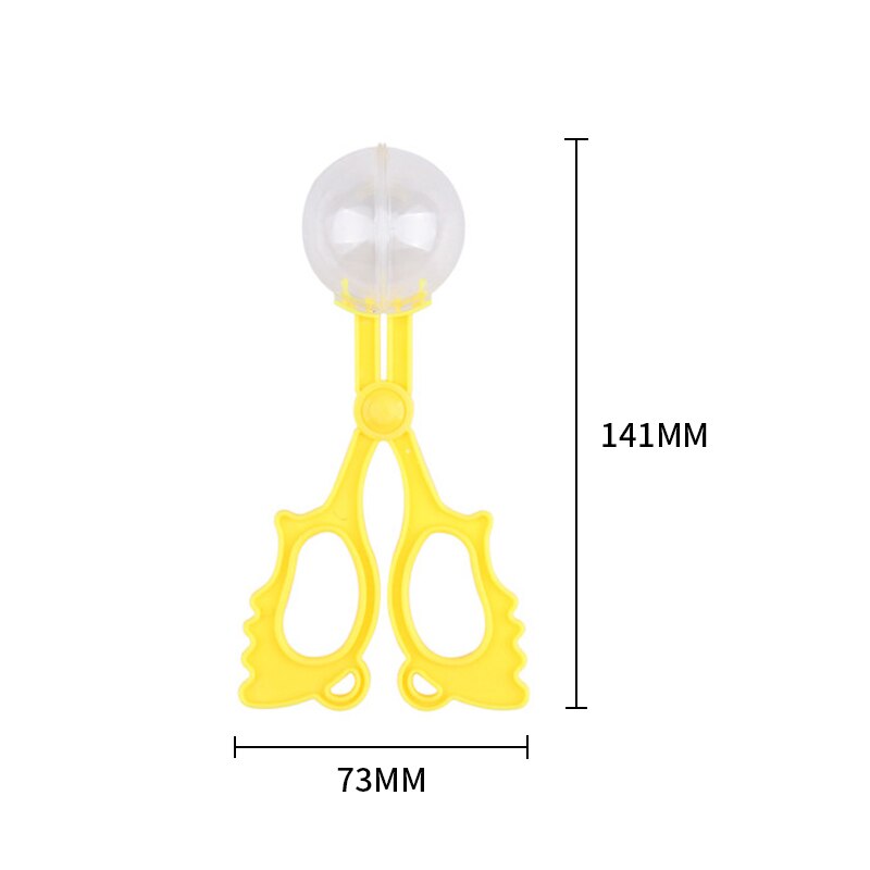 Tijeras de plástico para atrapar insectos, pinzas para niños, herramienta práctica, 1 unidad: Yellow