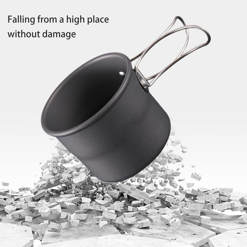 150Ml Mini Camping Water Cup Mok Draagbare Koffie Cup Theekopje Vouwen Handvat Voor Travel Outdoor Wandelen Backpacken