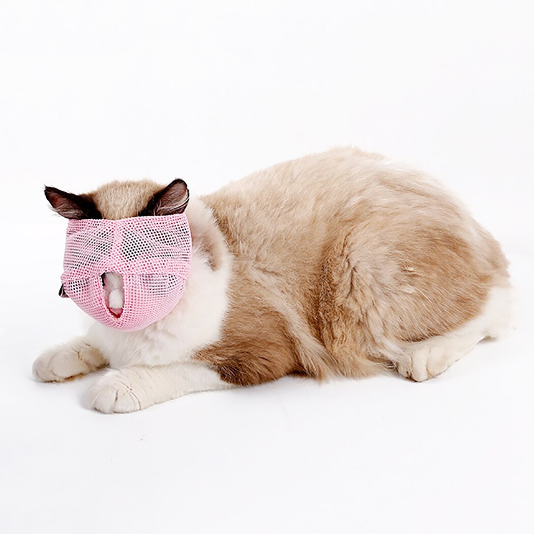 Anti Bite Breathable Cat Muzzle Cat Muzzle Anti-biting Anti Meow Breathable Pet Muzzle Cat Grooming Tool