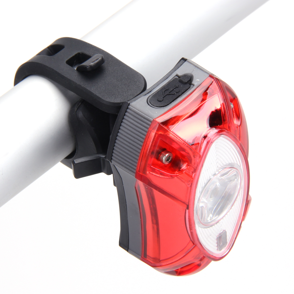 Raypal bicicleta luz 3W USB recargable luz trasera de la bicicleta de lluvia impermeable brillante LED de seguridad ciclismo bicicleta luz trasera