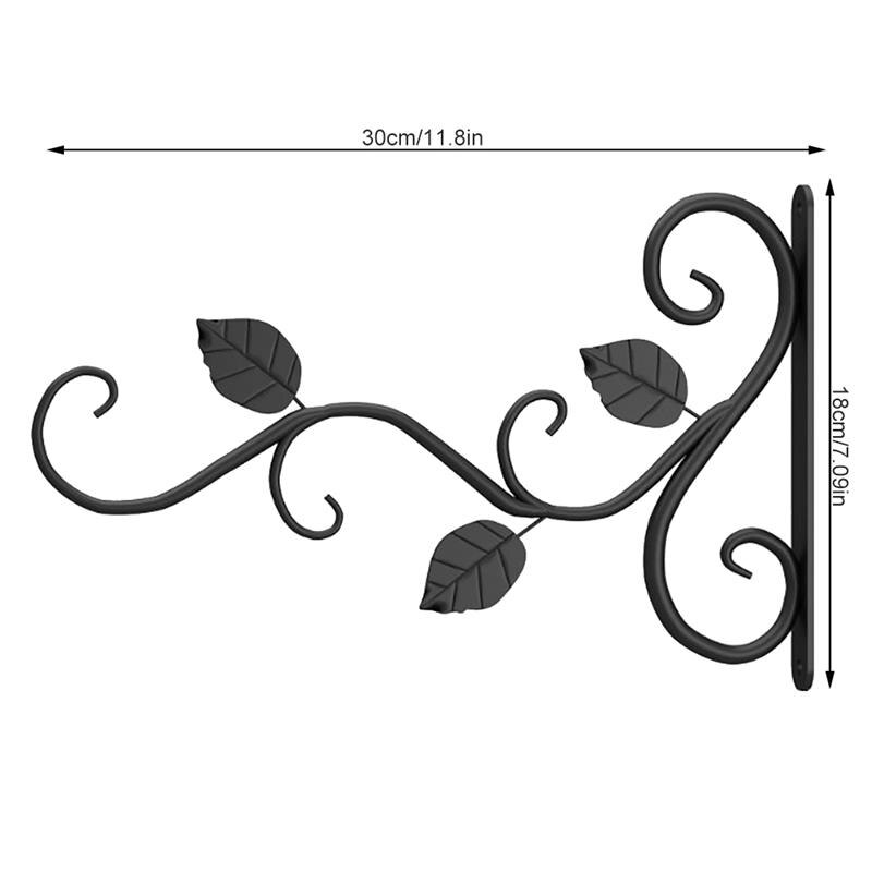 Wall-mounted Iron Basket Hook Hanger Plant Flower Pot Hanging Bracket Metal Stand Wall Decoration Dropping