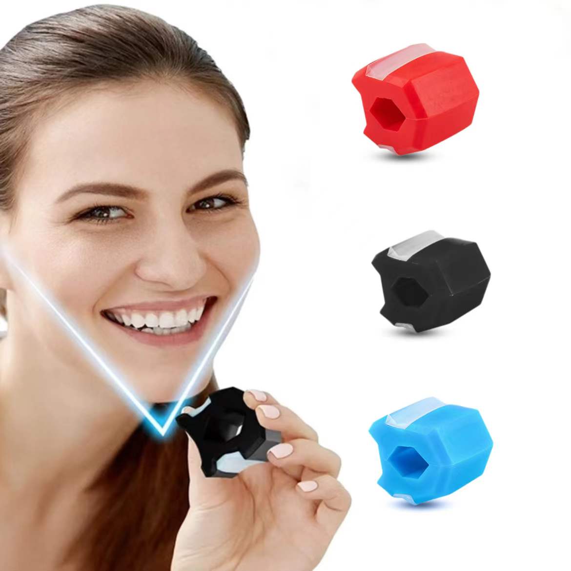 Tyggebold træning kæbe motioner dobbelt hage reducering eliminator til jawline shaper ansigts toner jawz øvelse bold til ansigt løft