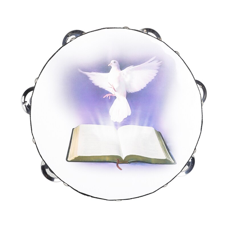 Eight-inch Double-layer Hand Tambourine Orff Hand Bell Education Equipment Musical Instrument: Style 1