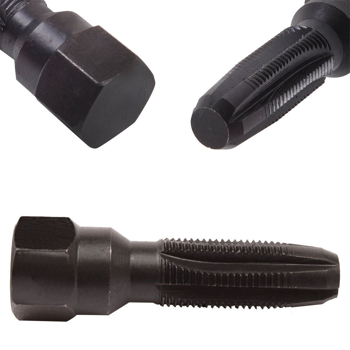 14mm tændrør af stål re-thread re-thread reparationshaner værktøj reamer indsætter kit 1 tap / romer og 4 forskellige størrelser