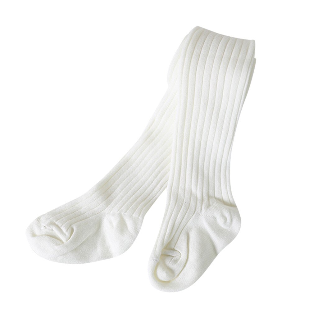 Kids Peuters Meisje Gestreepte Sokken Knie Hoge Lange Zachte Katoen Kant Baby Sokken Kids Veelkleurige Kids Outdoor Dagelijkse Herfst sokken: WHITE / 3M