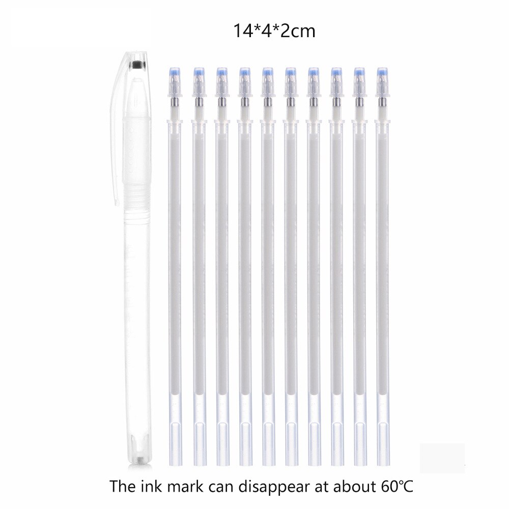 1Set Fabric Markers Pencils Fade Out for Drawing Lines Disappearing Marker Pens PP Multi Purpose DIY Craft Sewing Accessories: White HT vanish