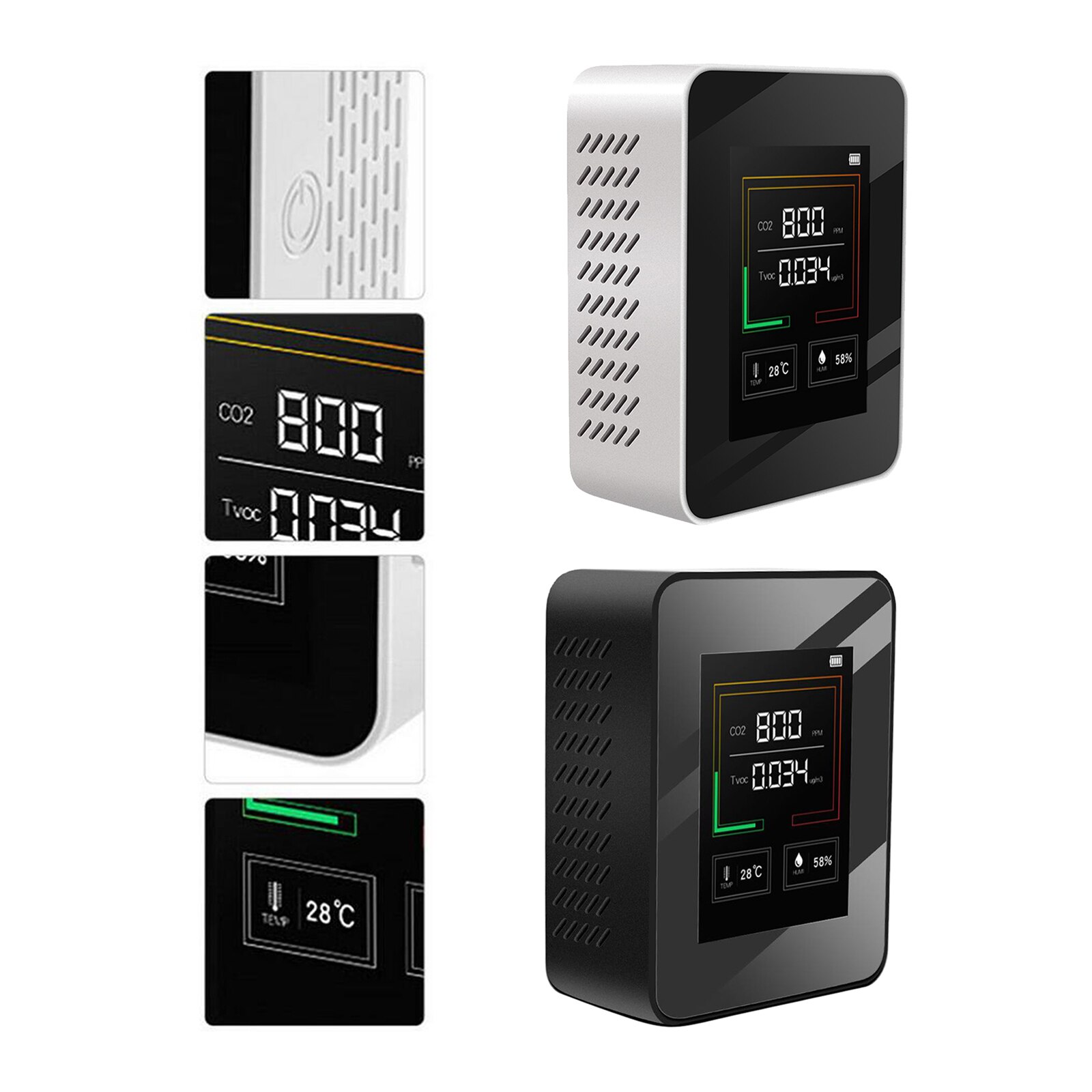 CO2 Meters Temperature Humidity Carbon Dioxide Sensor Detector 400-5000PPM