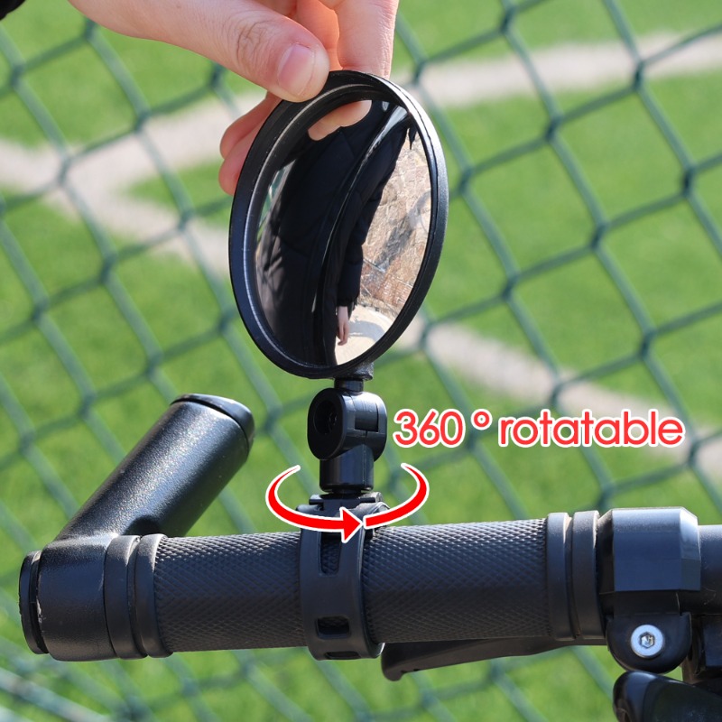Espelho retrovisor universal para guidão de bicicleta, espelho retrovisor para bicicleta e motocicleta, rotação 360 ajustável para andar de bicicleta