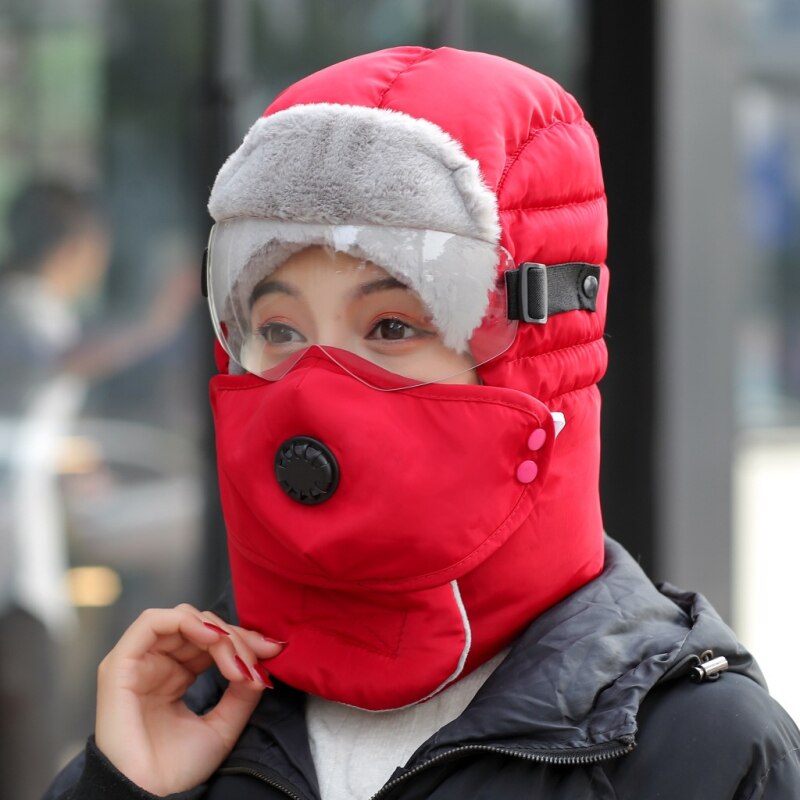 unisex Winter warm Neue Kappen Dicken Gläser Lei Feng Hüte Radfahren Winddicht Winter draussen Mittleren verändert Und Ältere Bomber hüte: 20