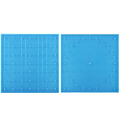 Plast spikplatta primär matematik spikbräda verktyg geometri demo barn pedagogisk leksak undervisning instrument pusselspel leksak: Blå