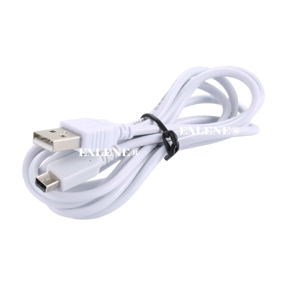 EXLENE 2pack 3DS Charger USB Cable Power Charging Cord for Nintendo 3DS XL/ 3DS/ 2DS XL/2DS XL/ 2DS 1.2m white
