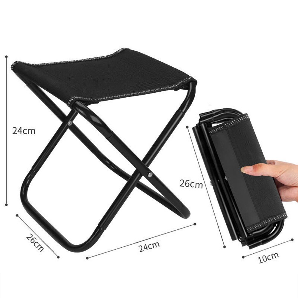 Mini Portable Folding Stool Ultra Light Outdoor Slacker Chair Hiking Fishing Camping Seat B2Cshop: Pink