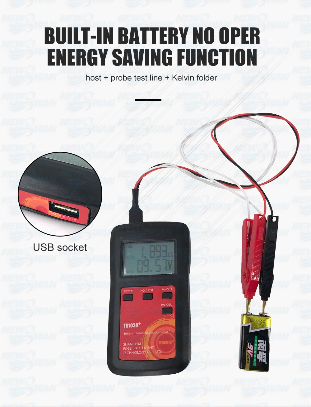 Test de résistance interne de la batterie, pince Kelvin 18650 26650 32650, YR1030 YR1035