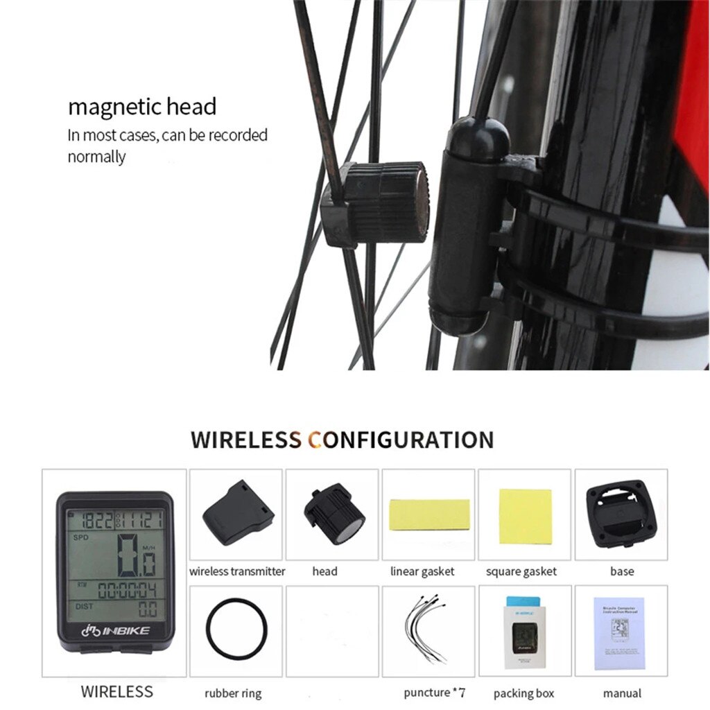 Code Meter Bicycle Code Meter Calculation Distance Wireless Liquid Crystal Odometer Universal Lock And Road Mountain Bike