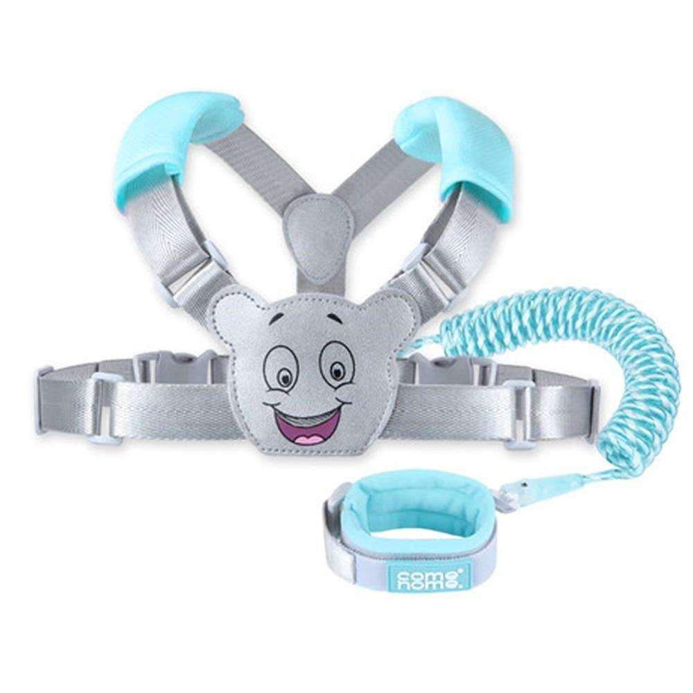 Enfant Anti perdu poignet 2.5M sangle corde enfant en bas âge laisse harnais de sécurité en plein air marche main ceinture bande Anti-perte bracelet: Bleu