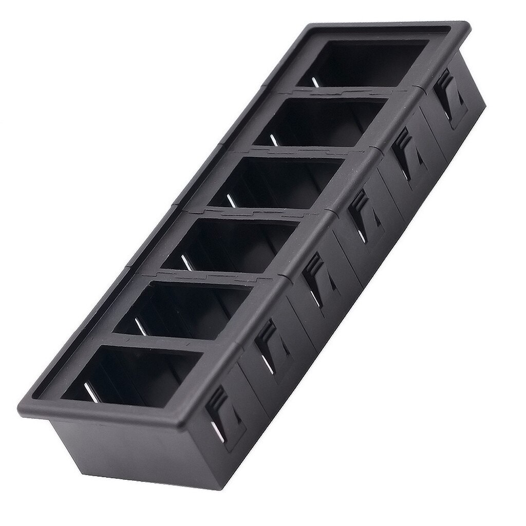 switch fixing frame Car Boat Rocker Switch Clip Panel Patrol Holder High And Low Temperature Resistent Switch Fixed Box 1-8 Hole: 6 Hole