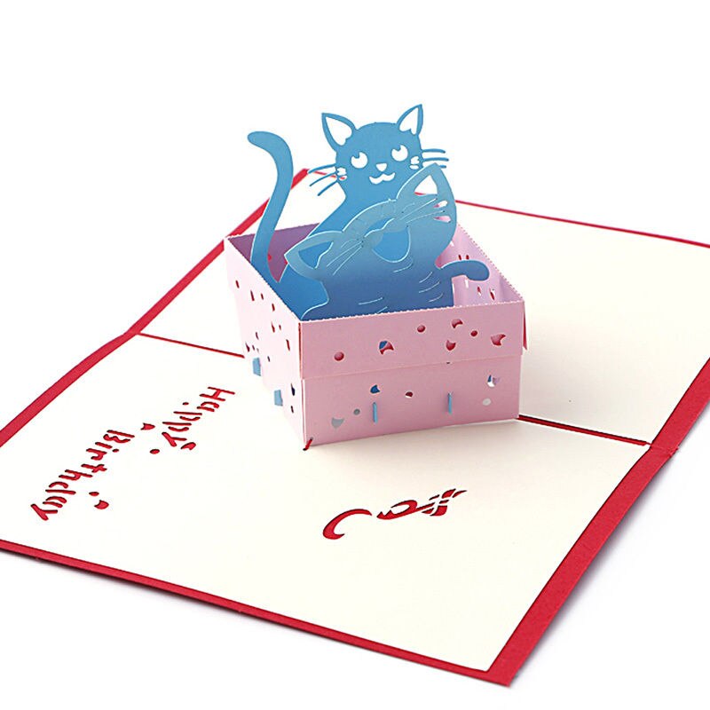 3D Pop Up Greeting Card Handmade Happy Birthday Merry Christmas Card