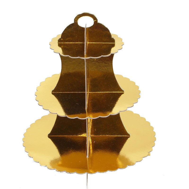 3- stöckiger cupcake-ständer, nachmittagstee, hochzeitsteller, partygeschirr, einweg-kuchenständer, turm, geburtstagsdekoration