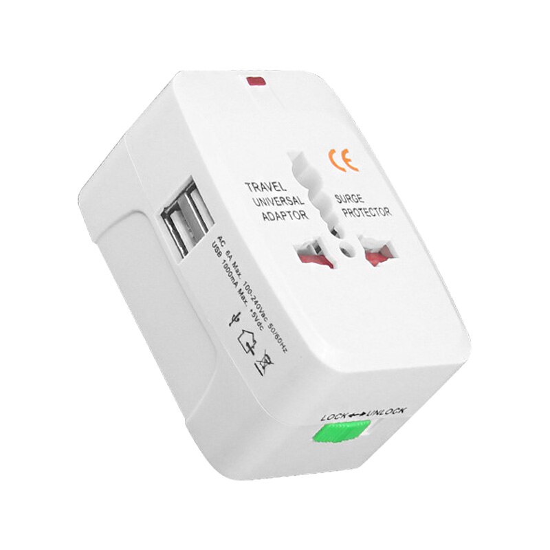 Universal International Plug Adapter 2 USB Port World Travel AC Power Charger Adaptor All in One AU US UK EU converter Plug UM