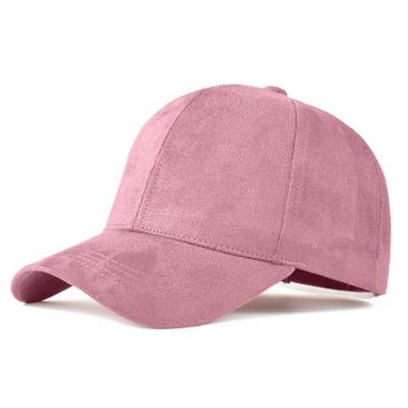 Suede for Men and Women Baseball Cap solid color Gorra adjustable cap Street Hip Hop Caps Available in multiple colors: pink