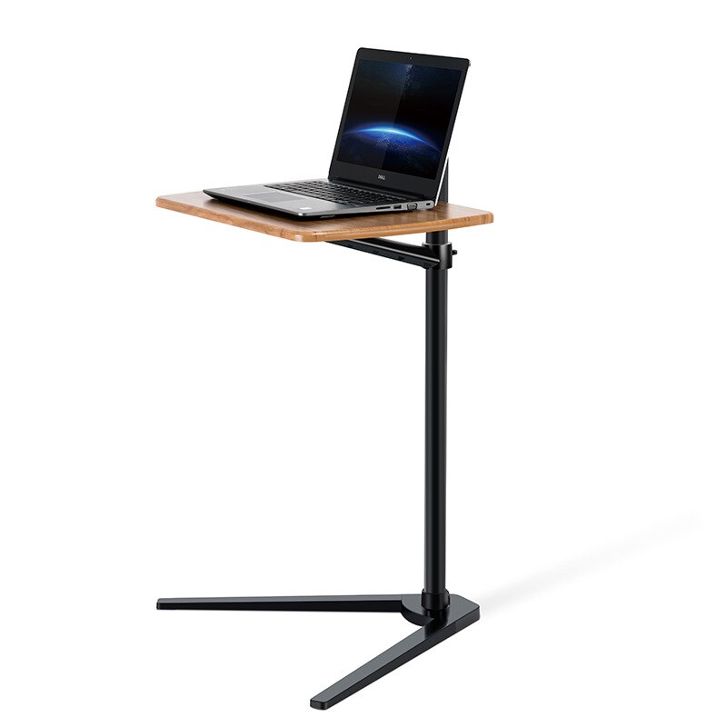 Soporte de suelo para ordenador 3 en 1, multifunción, UP-8T, para todos los portátiles/tabletas/Smartphone, altura/ángulo ajustable, con bandeja para ratón: UP-8T-WOOD