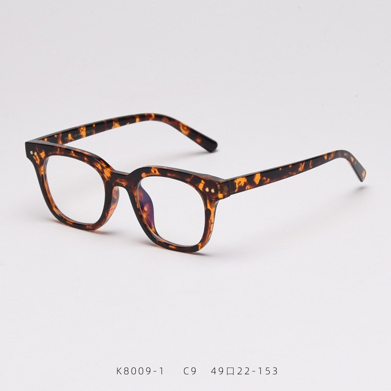 Optical Glasses Frame Man Women Brand Vintage TR90 Small Square Myopia Eyeglasses Frame Clean Lens: C9