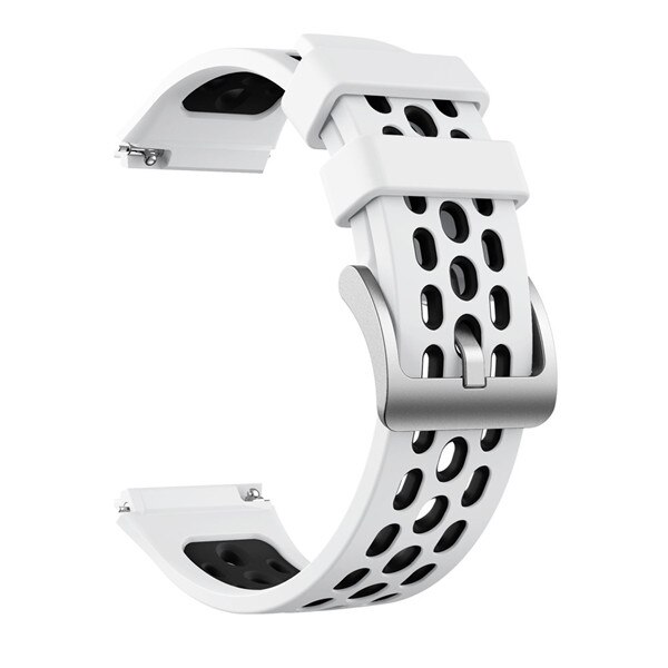 Siliconen Sport Horloge Band Voor Huawei Horloge Gt 2e Gt 2 E Originele Smartwatch Vervanging Band Polsband 22Mm Armband zachte Riem: White black