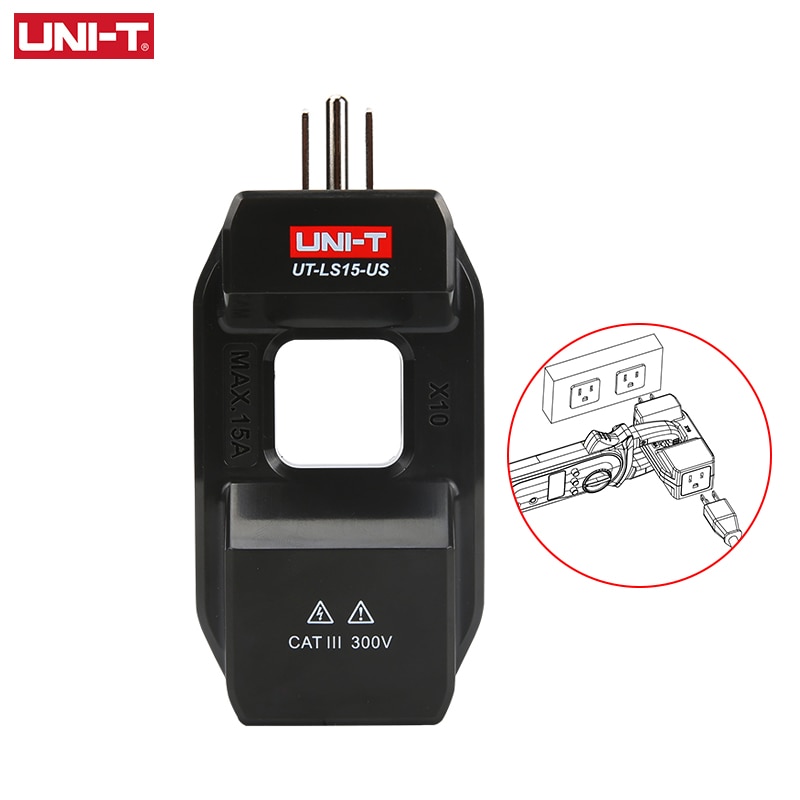 UNI-T AC Line Splitter 3 Pin 15A US Plug For Digital Clamp Meter Load 15A Measuring AC Operating Current of Electrical Device