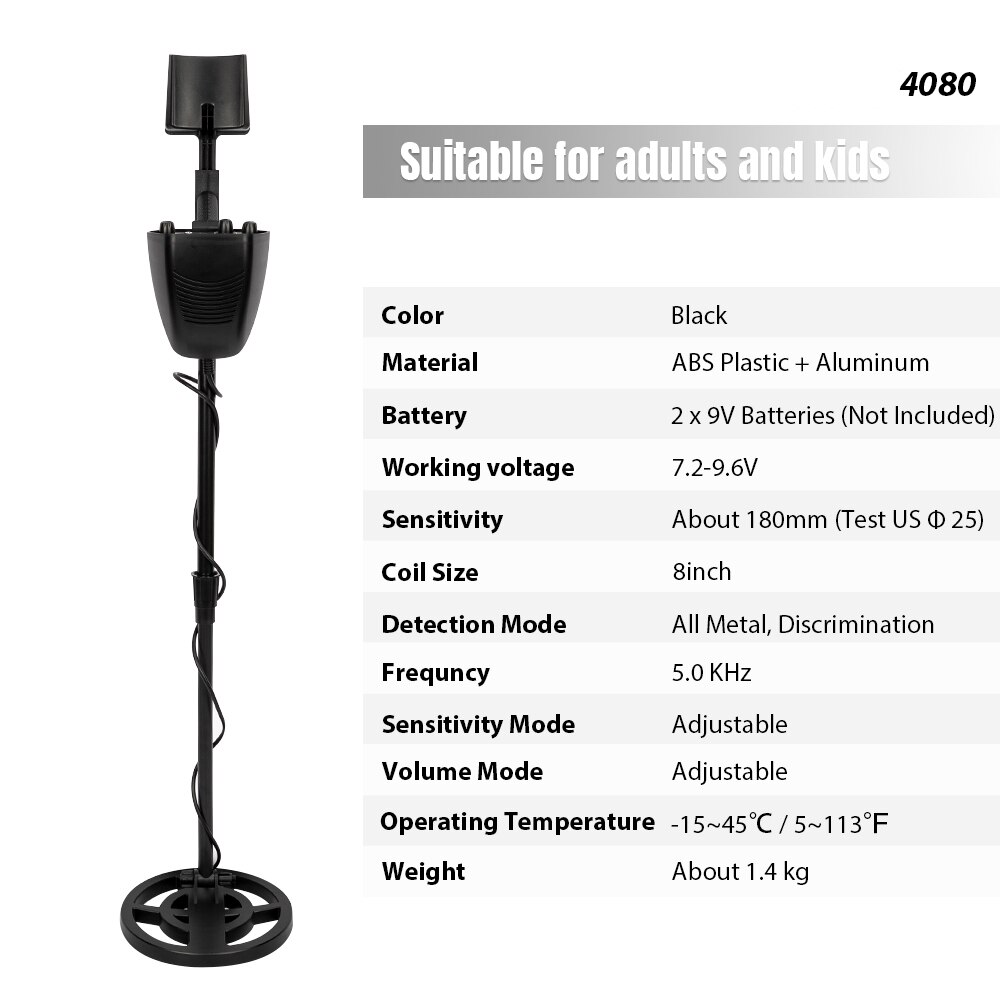 4080/4030 Metal Detector Underground Gold Finder High Sensitivity Treasure Hunter