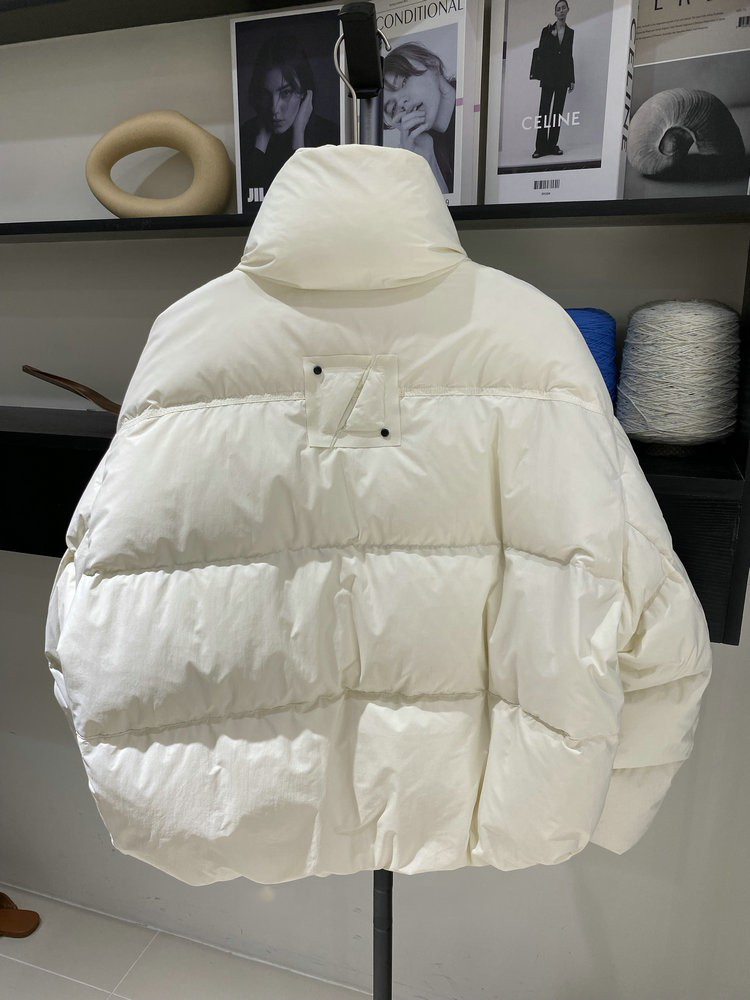 Winter Short Solid Stand Collar Down Jacket Female Drawstring Zipper Warm Outwears Women White Duck Down Parker Down Jackets
