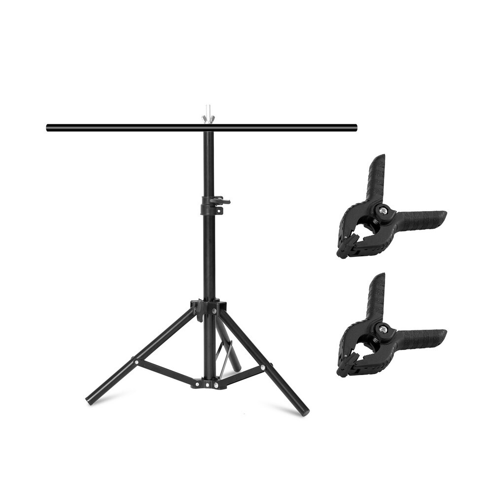 Fond cadre photographie toile de fond en forme de T Support de fond système arrière-plans en métal pour studio photo