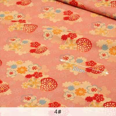 Stil japansk bomuld blomstret stof symateriale til gør-det-selv kvindekjoler og tøj  ja140: 4 / 45 x 140cm(0.5 yards)