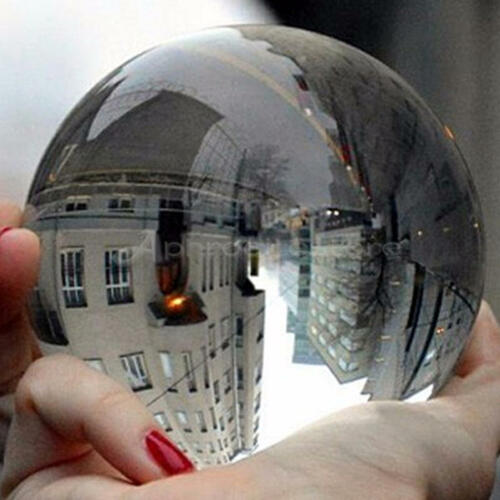 80mm klare glas krystalkugler healing kugle fotografering rekvisitter kunstige krystal dekorative kugler