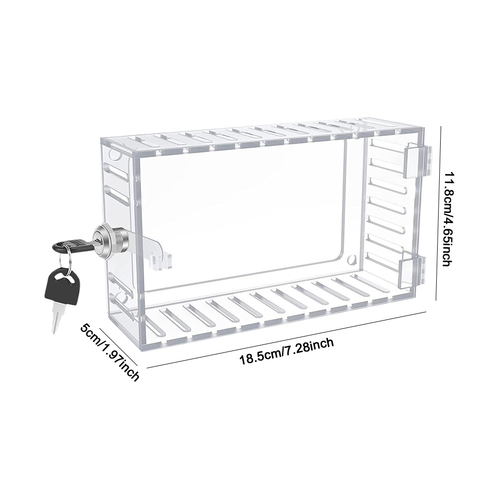 Universal Thermostat Lock Box with Key Thermostat Guard Large Thermostat Lock Box Cover AC Lock Box Cover for Thermostat on Wall