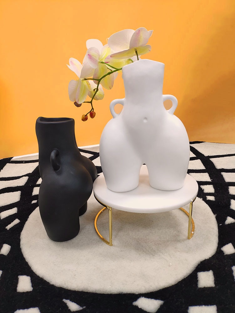 Kreativitet menneskelig vase harpiks numse kunsthåndværk møbler håndlavet moderne boligindretning blomsterarrangement blomstervaser