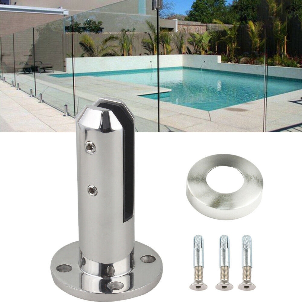 Espigas para escaleras de piscina, balaustrada de vidrio, barandilla de balcón, jardín de casa, valla de baño, Clip de acero inoxidable