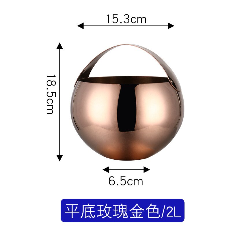 Stainless Steel Ice Bucket Wine Cold Beer Ice Bucket KTV Bar Utensils Ice Bucket Ice Bucket: Beige