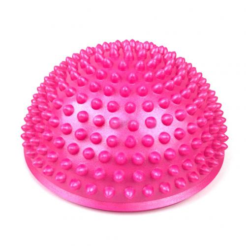 Portable Stability Balance Pods Foot Press Massager Yoga Kids Induction Trainer PVC Half Ball Shape tools for autistic children: Rose Red