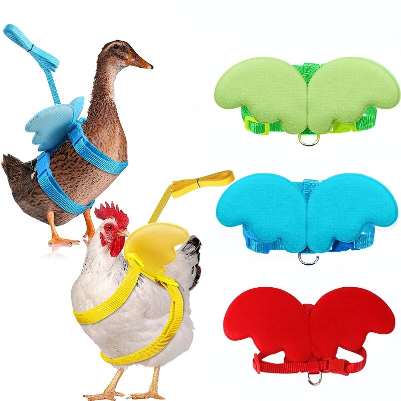 Pet Duck Outside Walking Harness Leash Hen Chickens Harness Adjustable Outdoor Training Traction Rope for Goose Hen