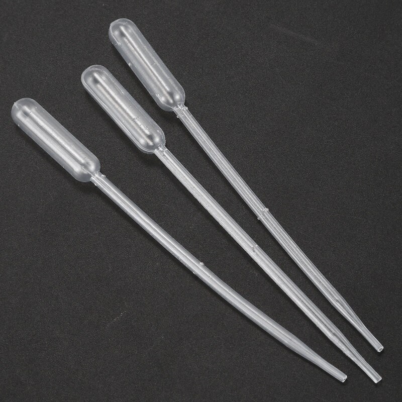 Pipeta de goteo líquido Pasteur, 11,5 cm de largo, plástico, Blanco claro, 50 Uds.
