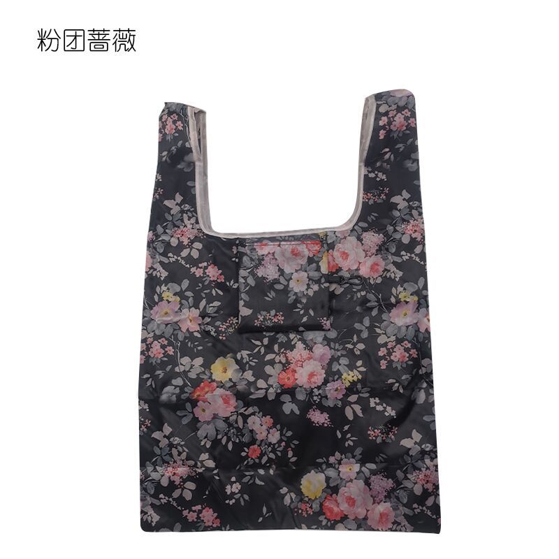 Portable Square Bag Reusable Storage Bag Fashionable Low Carbon Polyester Shopping Bag Storage Portable Strawberry Folding Bag: 3