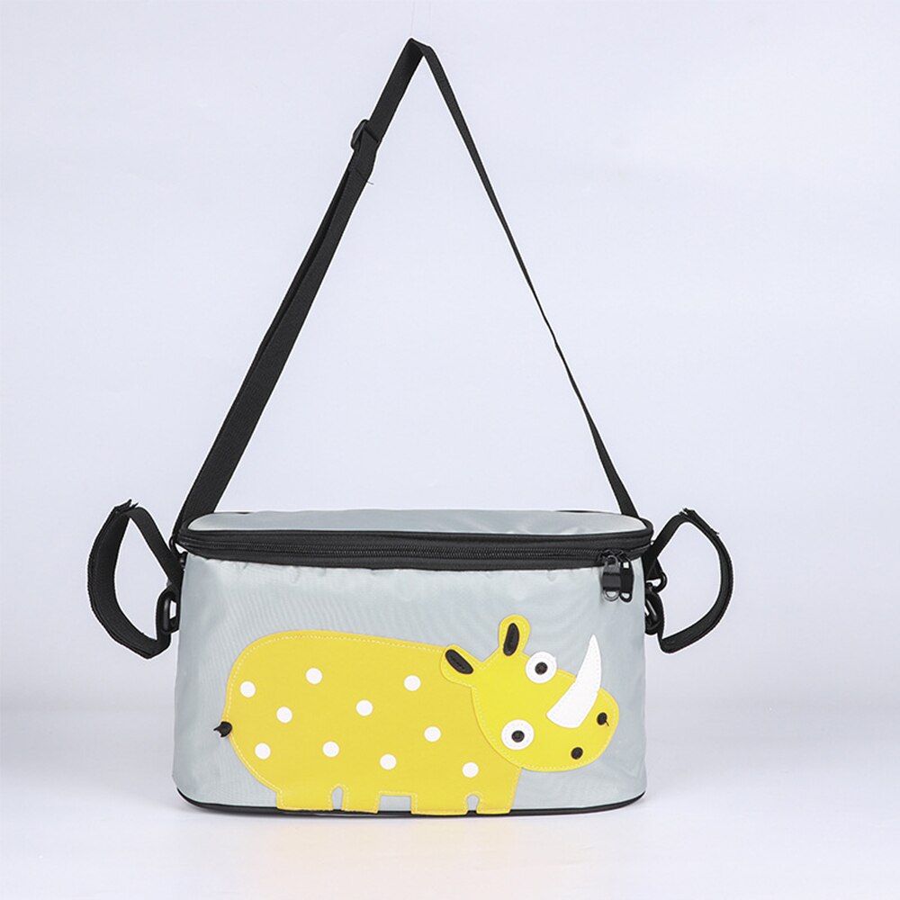 Luiertas cartoon kinderwagen tas organizer tas luier luiertassen wandelwagen buggy kinderwagen kar mand haak kinderwagen accessoires: Neushoorn