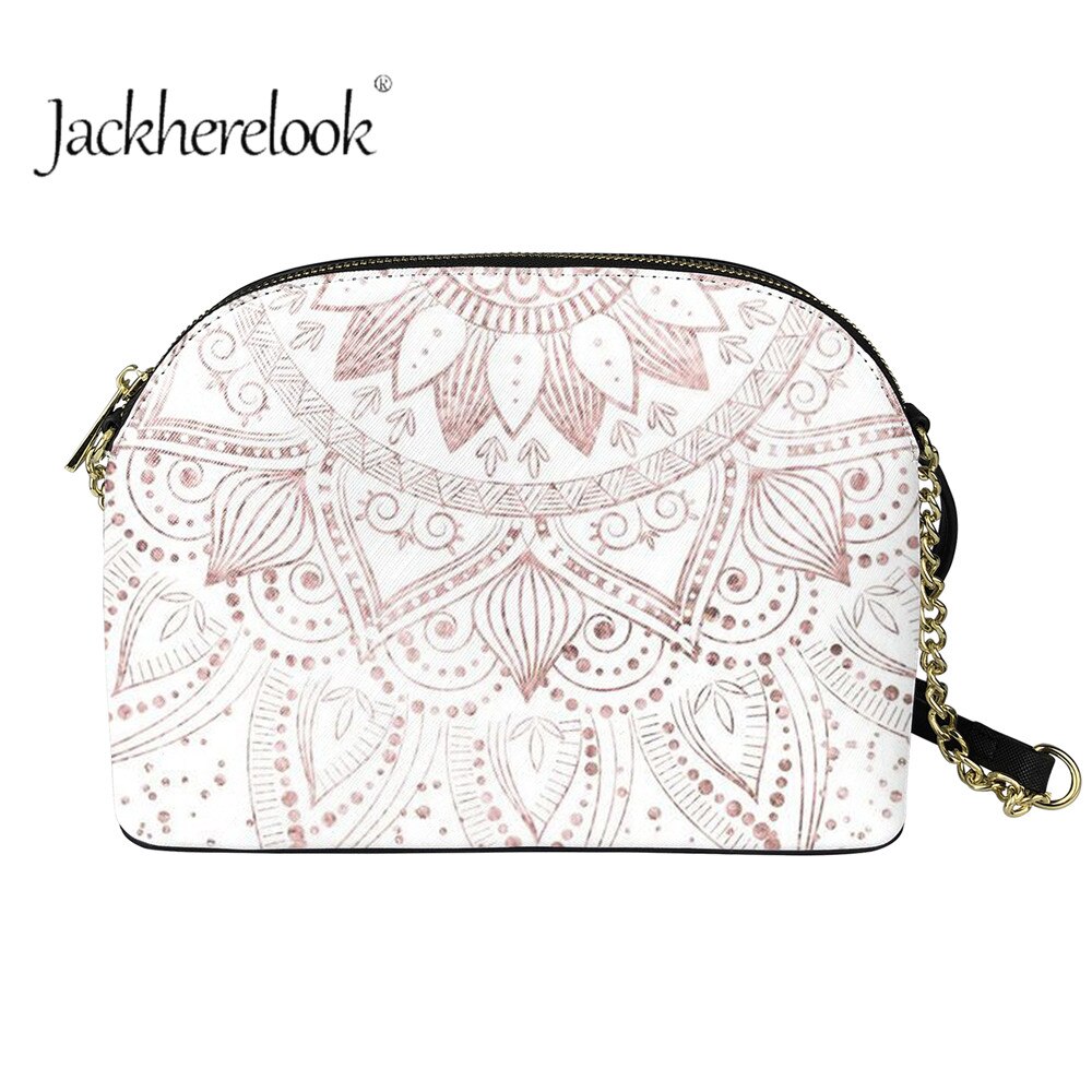 Jackherelook dames boho bloemenpatroon dames rits ketting schoudertas outdoor grote capaciteit bolsas: Hmf 5062 d 49