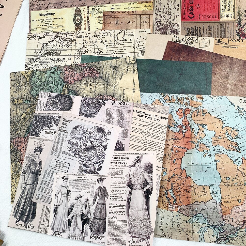 Worldwide Map Material Art Paper Scrapbook Christmas Diary Photo Album Decorative Background Craft Paper