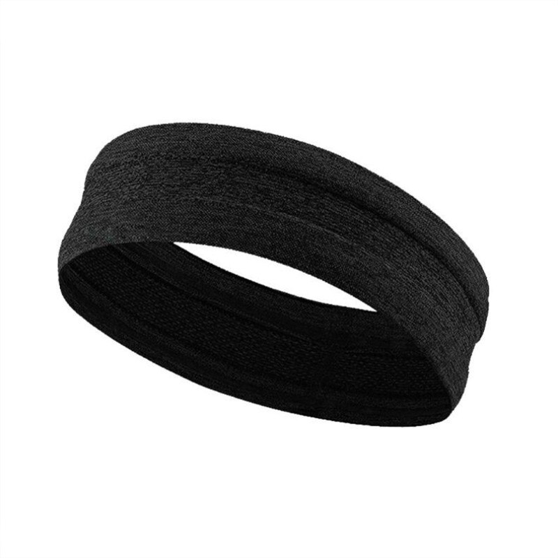 Sport Hoofdband Mannen Vrouwen Hoofd Zweet Band Run Voetbal Tennis Hoofddoek Siliconen Anti-slip Elastische Zweetband Haarband: Black