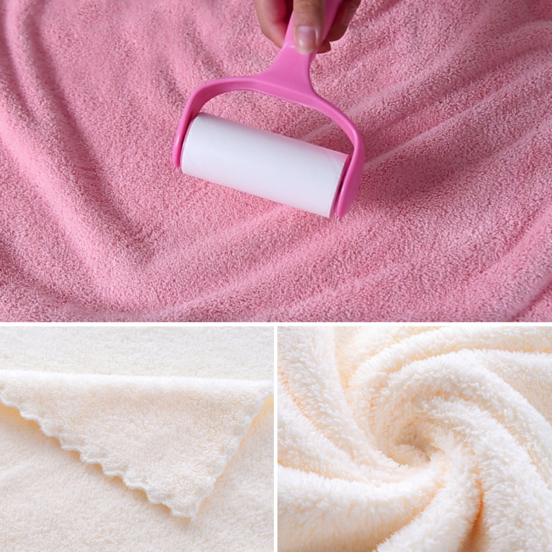 Solid Color Coral Velvet Towel Microfiber Absorbent Towel Home Shower Hair Face Hand Towel Breathable Comfort Clean Supplies