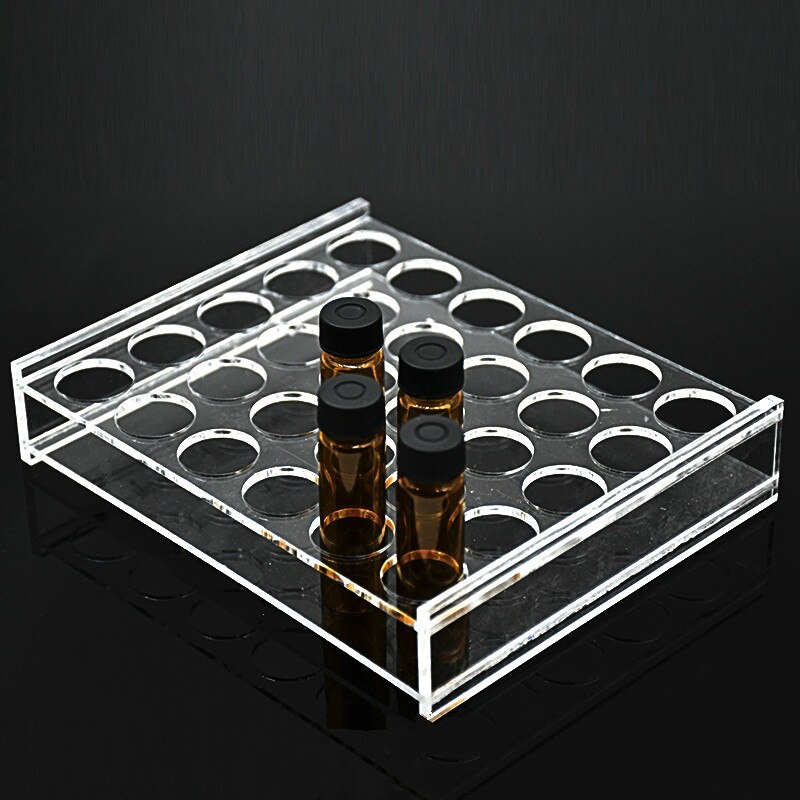 20/30/40/60ml plexiglas kromatografi hætteglas stand til sted 30 hætteglas analytisk flaske, holder til prøveflaske blænde 28mm